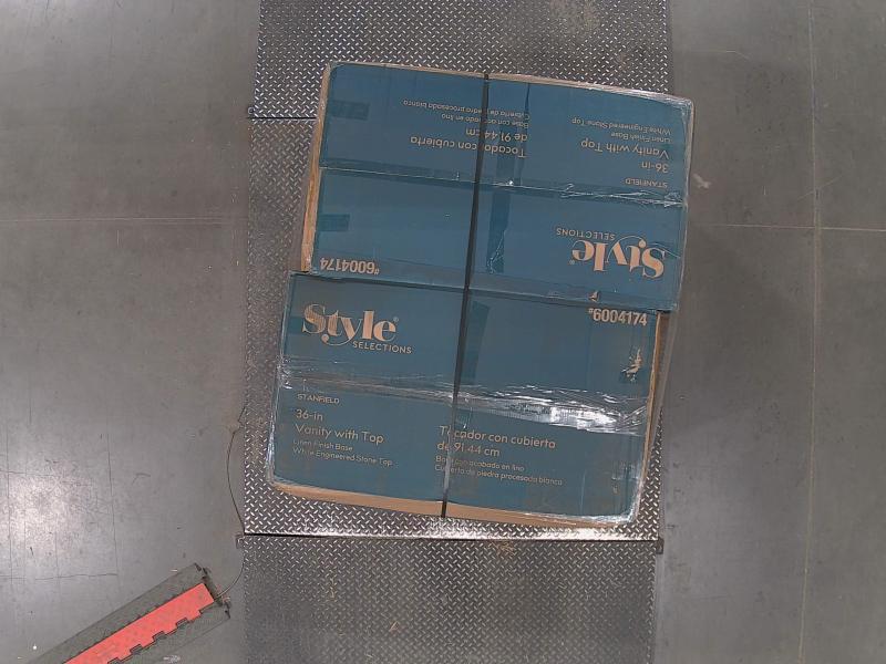 Two Style Selections Stanfield 36in Linen Beige Undermount Single Sink Bathroom Vanities - MSRP $488