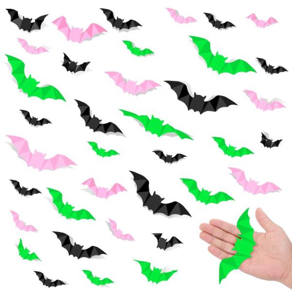 Home- Water Hyacinth Christmas Tree, Bensbl 64 Pcs 3D Bats, Starry Night LED Pumpkin Lights - MSRP $10,117