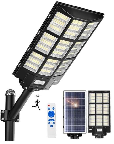 Ofuray Of-7200W Solar Street Light, VOSOIR Dog Door for Wall, BvenuBigLite Lg Ceiling Fans, Dr. Heater - MSRP $1,691