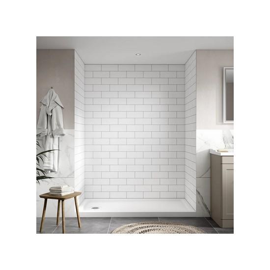 CRAFT + MAIN FLX603280-WS Twelve Panel Horizontal Shower Wall Kit - MSRP $839