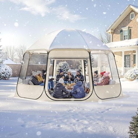TRUCKLOAD - VEVOR Pop Up Bubble Tent, SereneLife Hanging Egg Chair w/ Stand, Upholstered Dining Chair Set- MSRP $38,336