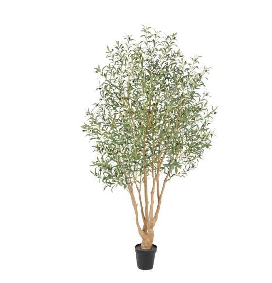 Nafresh Majestic Faux Olive Tree 8ft Olive Tree, CroBlissful 3.5x48in Solid Red Oak Stair Newel Post - MSRP $2,193