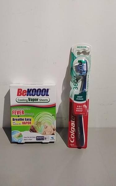 Health and Beauty - Sharper Image Massager Wrap, Bekoool Cooling Vapor Sheets, Colgate Toothbrush - MSRP $6,505