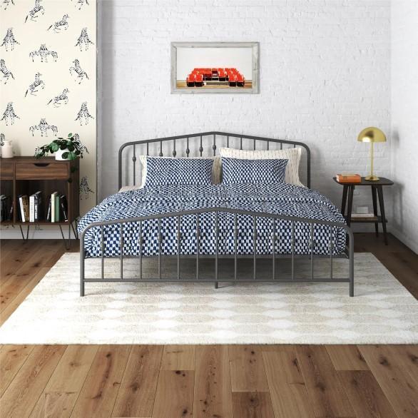 Furniture - Bushwick Metal Beds, Twin-Over-Twin Wood Bunk Bed - MSRP $632