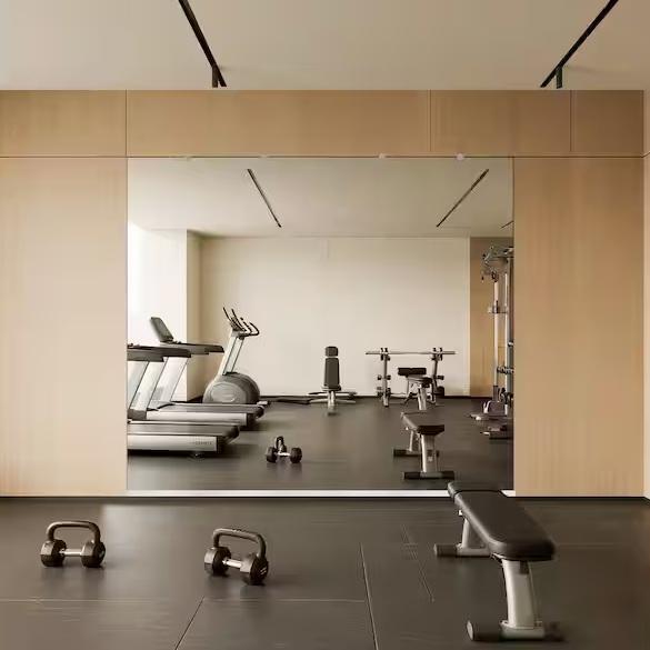 Kitchen & Bath - Sxiawe Clear 46inWx84inH Yoga Mirror, Bootz Industries, Hampton Bay, XRAMFY - Est Retail $1,729