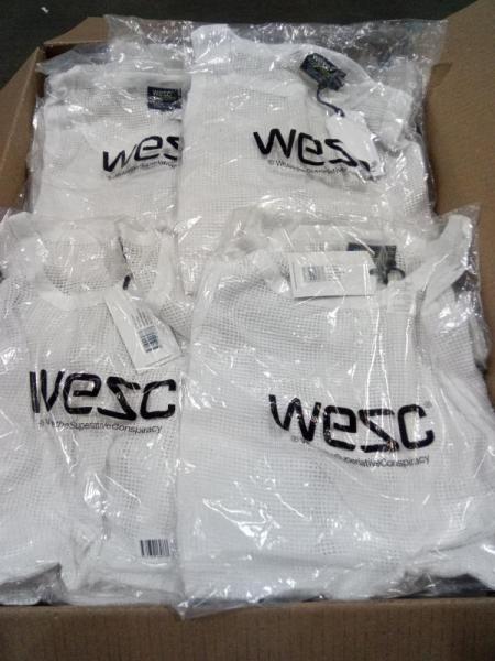 Apparel- WeSC Men's Mason Mesh Tee, WeSC Men's Austin Bandana Shorts, WeSC Men's Short Sleeve Polo- MSRP $565