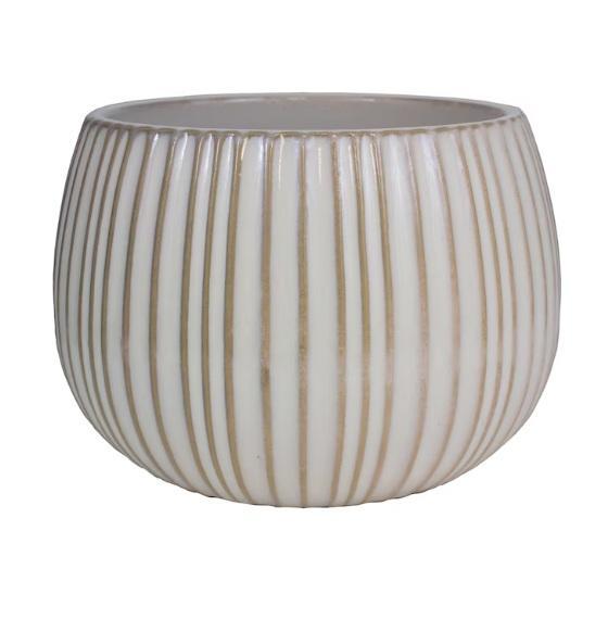 Overstock - Home Improvement - Allen+Roth 8in Round White Ceramic Indoor Planters, 7in Planters & More - MSRP $2,619