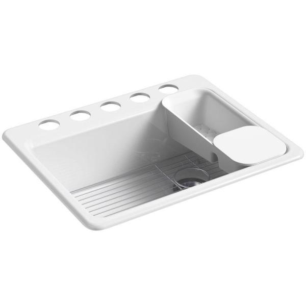 Kohler K-8668-5UA2-0 Cast Iron Workstation Kitchen Sink - MSRP $1,115