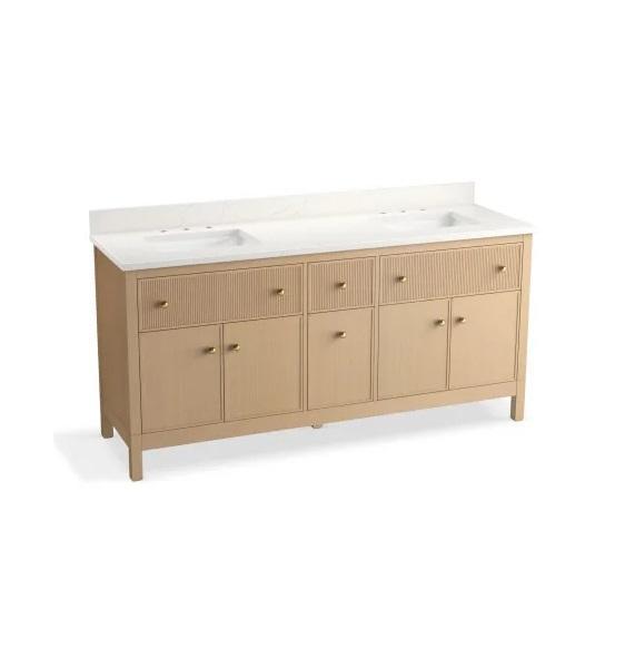 Vanities & Plumbing - Kohler K-35023-SWK Vanity Set & DreamLine DLT-1134420 Shower Pan - MSRP $5,395