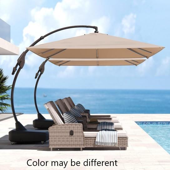 Furniture - Napoli Hanging Umbrella, Florence Dining Table (Box 1), Star Home Sofa Section - MSRP $949