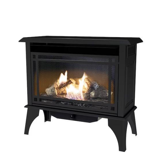Master Forge Gas Stove, Kichler Barrington Chandelier, Allen & Roth Fireplace TV Stand - MSRP $3,042
