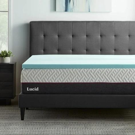 NEW - Lucid 2" Cooling Gel with Aloe Plush Memory Foam Twin Mattress Toppers - MSRP $1,500