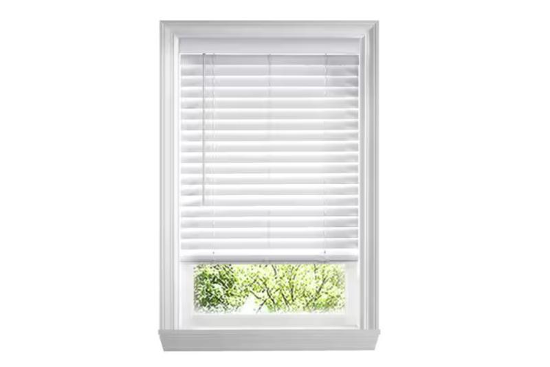 Window Decor - HDC White Cordless Faux Wood Blinds for Windows - Est Retail $4,204 - 1 plt