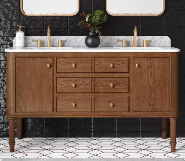 Kitchen & Bath - HDC COLLETTE 60 IN. W X 22 IN. D X 35 IN - Est Retail $1,123- 1plt