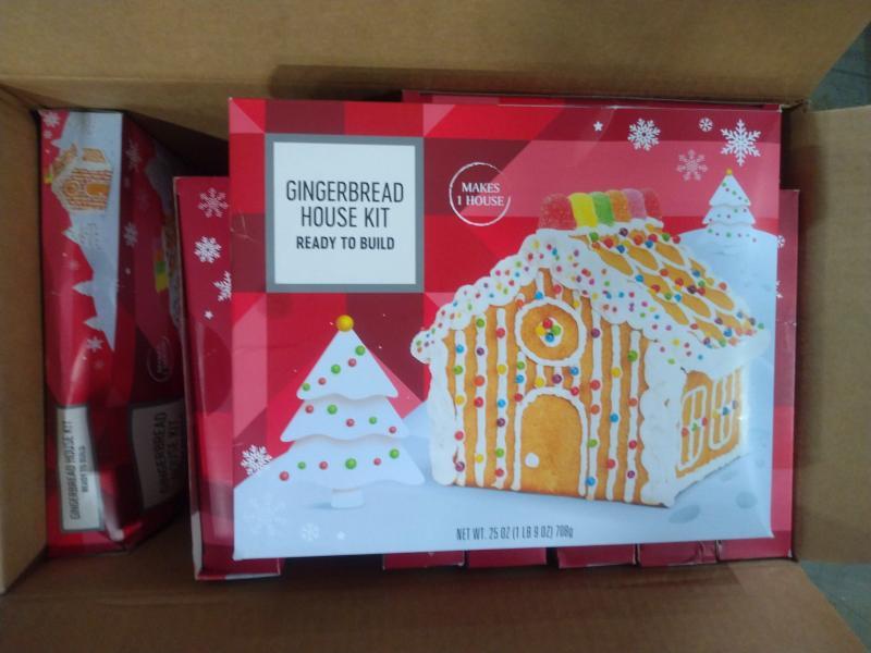 Grocery - Pagasa Gingerbread House Kit,  Olipop Cherry Cola Soda, Jackson's Veggie Straws - MSRP $5,992