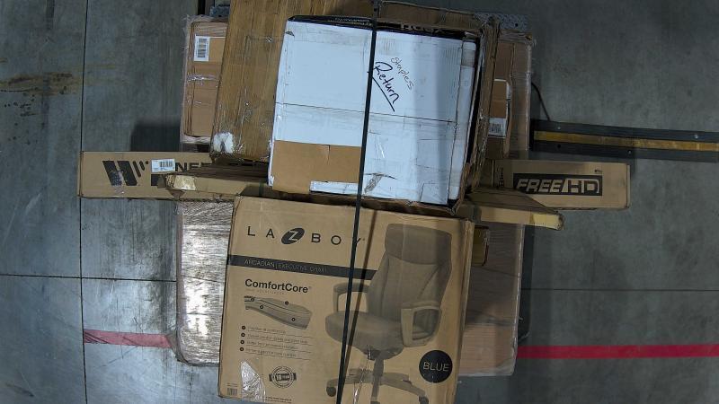 General Merch - La-Z-Boy Executive Chair, Mount-It Sit/Stand Workstation, Luxor Workstation Cart - MSRP $5,624