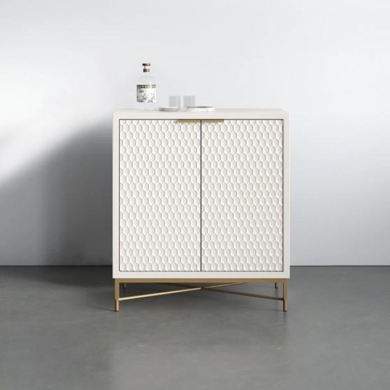 Furniture - Capra Bar Cabinet, Indra 6 Drawer Double Dresser, Avren Metal Platform Bed - MSRP $3,995