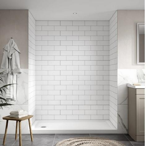 Miseno MSW-603280FLEX-WS Alcove Shower Wall Kit - MSRP $839