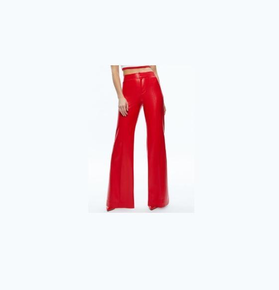 Apparel - Alice & Olivia Dylan High Waist Wide Leg Pants, Varley Shea Cropped Top, Free People - Original MSRP $2,627