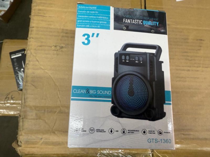 GTS1360 Portable Wireless Bluetooth Speaker Rechargeable with FM