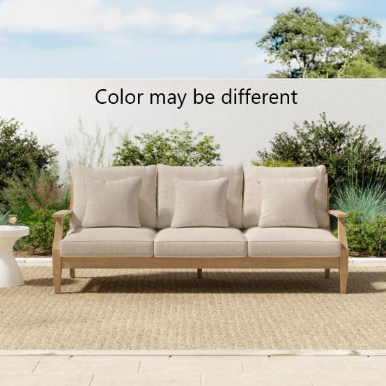 Furniture - Samya Patio Sofa, Bergholt Sled Coffee Table, Hermes Wood Platform Bed - MSRP $3,786