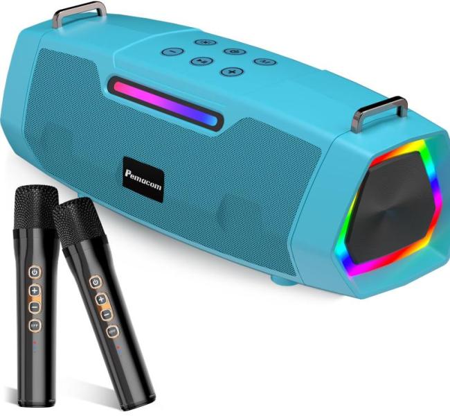 Musical Instruments - Karaoke Machine with Two Wireless Microphones - Portable 60W Powerful Bluetooth  - MSRP $1,173