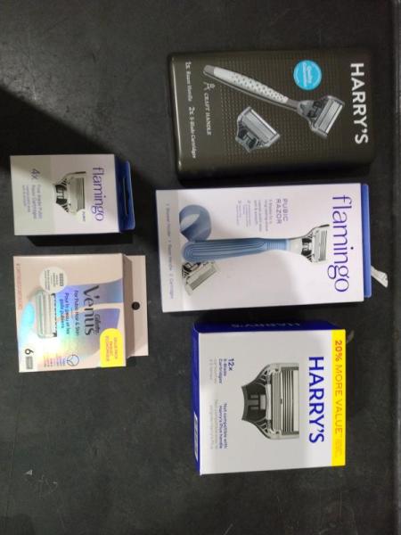 Health & Beauty - Harry's 5-Blade Razor Blade Refills, Craft Edition Handle Razors, Flamingo Razor Handles -MSRP $7,193