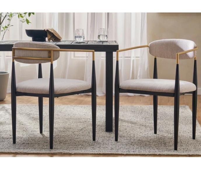 Housewares - Nayalis Low Back Upholstered Dining Chairs, Greyden Vanity Set, Sitaram Swivel Bar Stools - MSRP $1,475