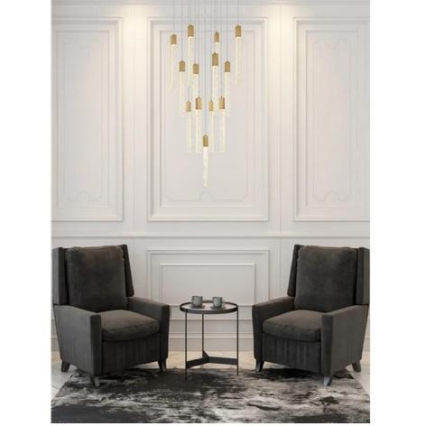 Elegant Lighting 2066G26SG LED Crystal Multi Light Pendant - MSRP $1,822