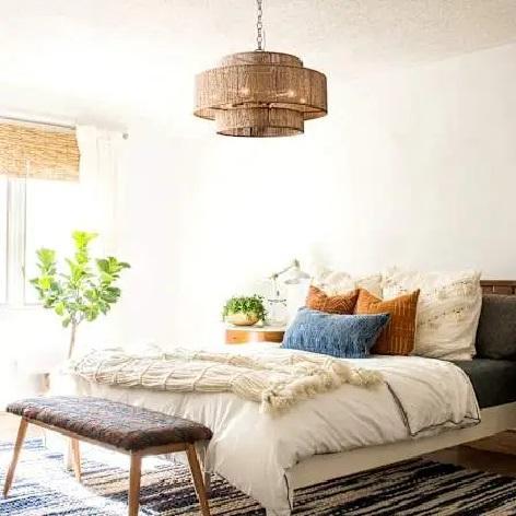 Bellevue BOCF24611GL Pendant with Woven Rope Shades - MSRP $499