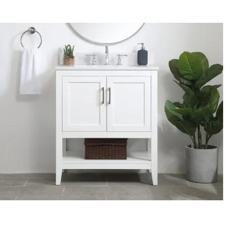 Elegant Lighting VF16030WH Vanity Set - MSRP $686