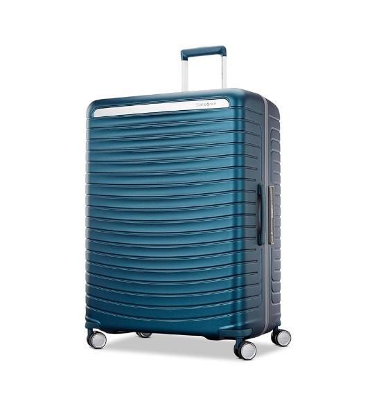 Framelock Max 29" Hardshell Zipperless Luggage, Fire Pit Surround Tabletop, Hebtwebf Wooden Coat Rack - MSRP $2,276