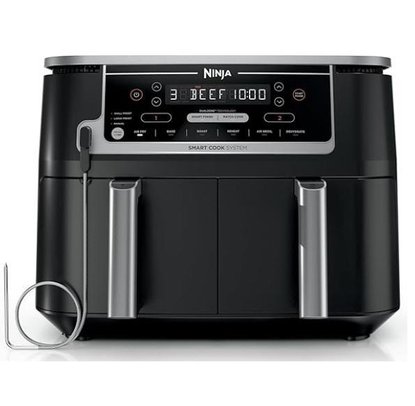 Ninja DZ550 Foodi 10qt 6-in-1 DualZone Smart XL Air Fryer, Frigidaire Gallery 33lbs Countertop Ice Maker - MSRP $2,132