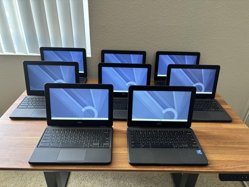 (8) Dell Chromebook 3100. Bulk Working Lot. Ready to use
