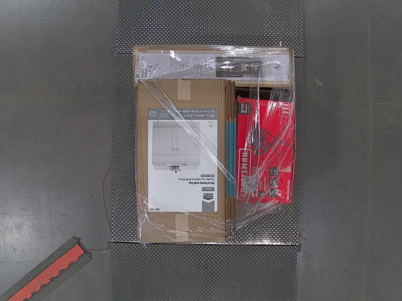 Allen+Roth 53inW Sedona Flat Wall Electric Fireplace, Hartford 5-8ftW Reach-in Tower Closet System - MSRP $2,657