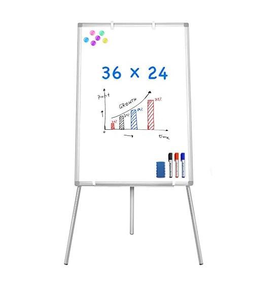 Maxtek Easel Whiteboard, Justogo Console Table, Simplehuman Step Trash Can - MSRP $1,612