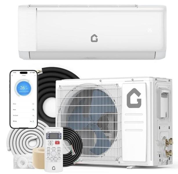 9000BTU Mini Split Air Conditioners, Darkecho Gaming Chair, Reallnaive 8gal Gold Step Trash Cans - MSRP $2,951