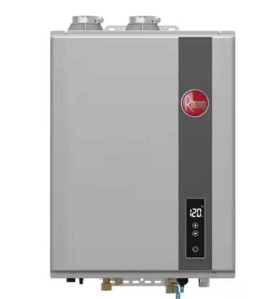 Plumbing - Rheem Indoor/Outdoor Natural Gas Tankless Heater, AKDY, VEVOR, KeonJinn, Swiss Madison - Est Retail $4,668