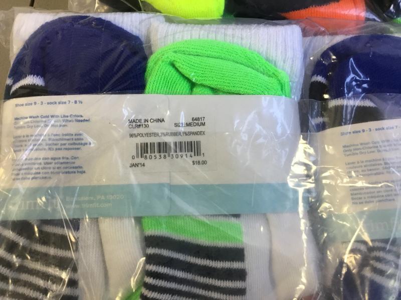 New 240 Pair Toddlers 4-8.5 & Kids Trimfit Socks Shoe Sizes 9-3