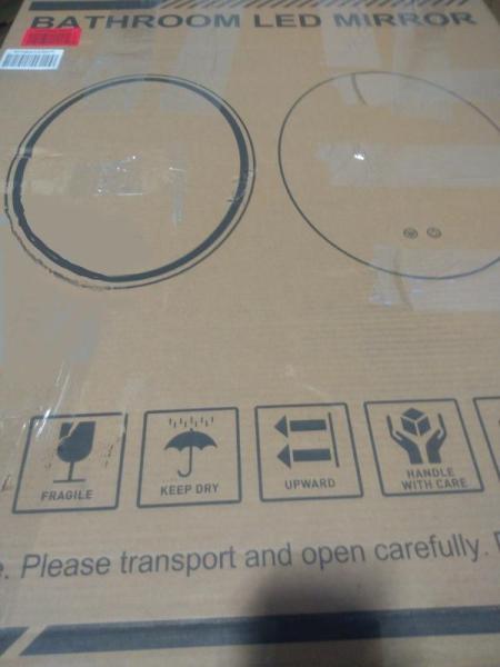 SereneLife Portable Sauna Box, Tetote LED Oval Mirror, HVCBoss Corner Vanity Desk - MSRP $1,270