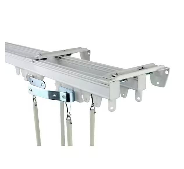 Window Decor - Rod Desyne 72in Double Curtain Rod, SeaSun, Perfect Lift Window Treatment, HDC - Est Retail $4,827