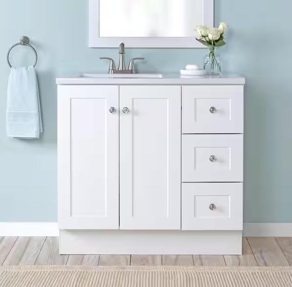 Kitchen & Bath - Glacier Bay Bannister 37in Single Sink Bathroom Vanity, Everdean 25in Single Vanity -Est Retail $1,199