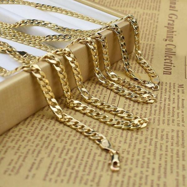 Bulk Lot of 250 Assorted 18K Gold Plated 6mm Chains MSRP $8,786
