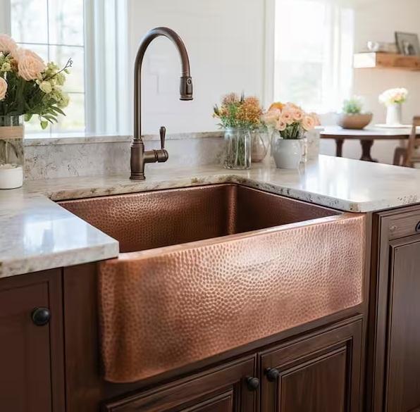 Plumbing - SINKOLOGY, Lange 25in Farmhouse Apron Front Kitchen Sink, Hampton Bay, Glacier Bay, Rheem - Est Retail $921