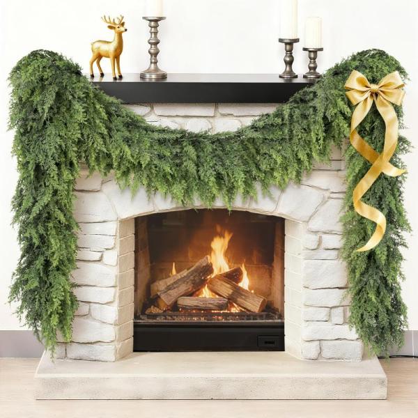 Home- CCTIVED Norfolk Pine Garland 9ft Realistic, YUNZEYOYT Norfolk Pine Stems - MSRP $17,650
