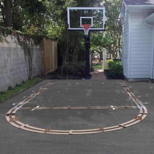 Sports - Driveway Basketball Court Marking Kits, Weighted Vests, Trampoline Replacement Safety Pad - MSRP $3,498