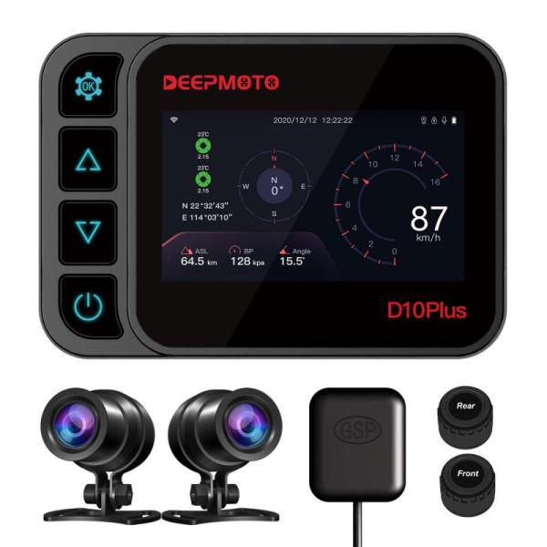 Wireless - DeepMoto Motorcycle Dash Cam 1080P, Air Tracker Tags-4 Pack Smart Bluetooth - MSRP $1,962