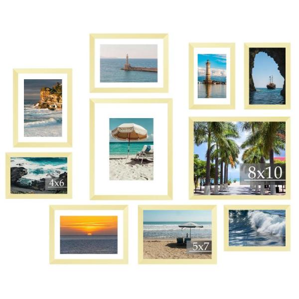 Home- JCJMY 10 Packs Frames Collage Wall, 8.5 by 11 Picture Frame, Lvydec Pine Leaves - MSRP $17,069