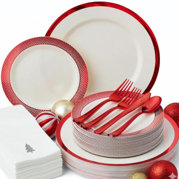 Kitchen-Patelai 100 Pcs Valentine's Day Paper Plates, gaulofo Salad Container, MHOMER Reusable Grocery Bag- MSRP $9,446