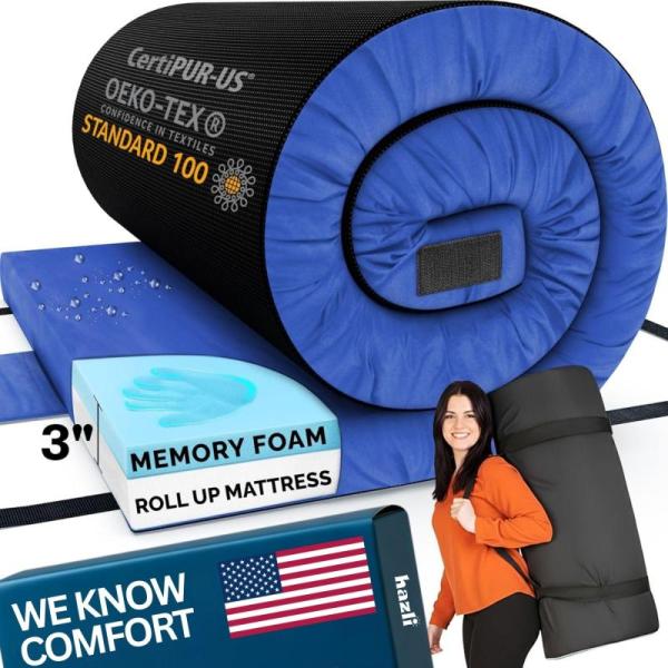 Outdoors - Hazli 3" Matrix AirCell Memory Foam Camping Mattress Pad, DORIDOMI Black Waterproof Backpack - MSRP $1,971